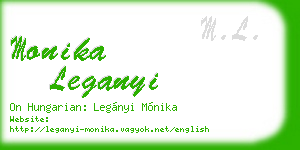 monika leganyi business card